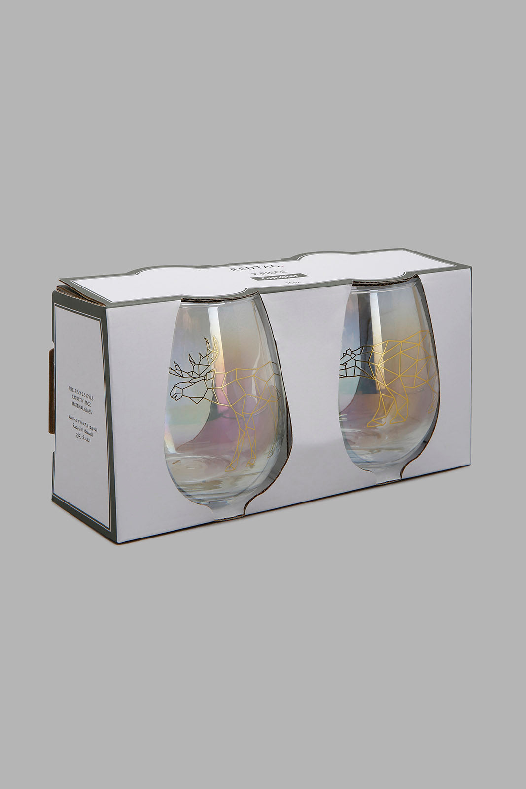 Redtag-Gold-Animal-Printed-Tumbler-Set-(2-Piece)-Glasses-Home-Dining-