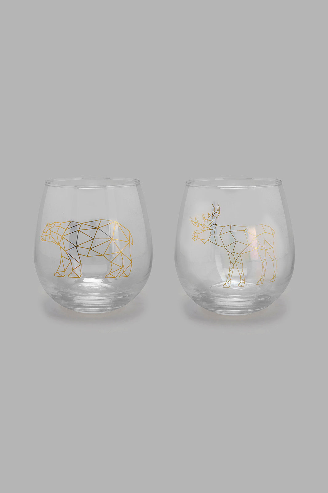 Redtag-Gold-Animal-Printed-Tumbler-Set-(2-Piece)-Glasses-Home-Dining-