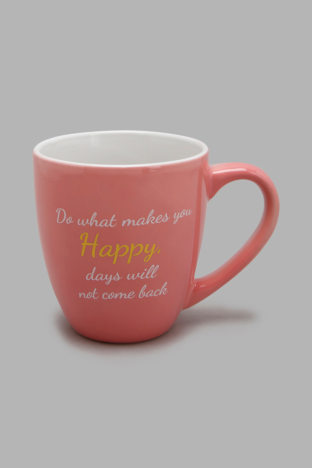 Redtag-Pink-Do-What-Makes-You-Happy-Days-Will-Not-Come-Back-Gift-Set-(2-Piece)-Mugs-Home-Dining-