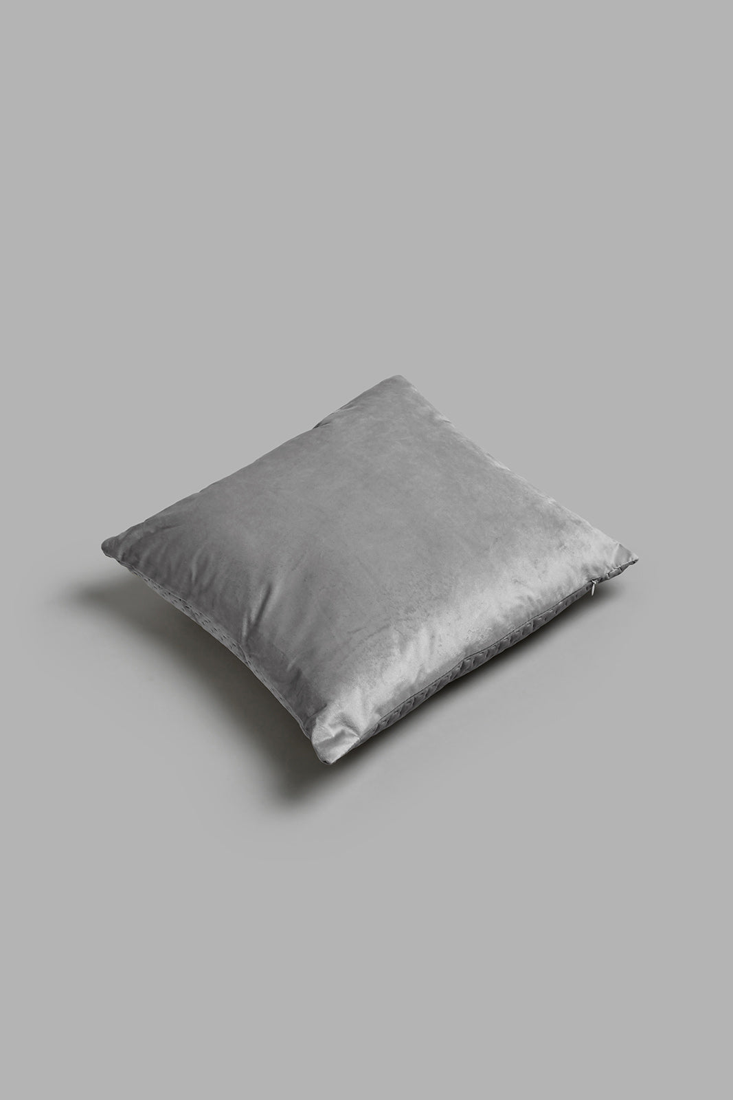 Redtag-Grey-Velvet-Cushion-Cushions-Home-Bedroom-