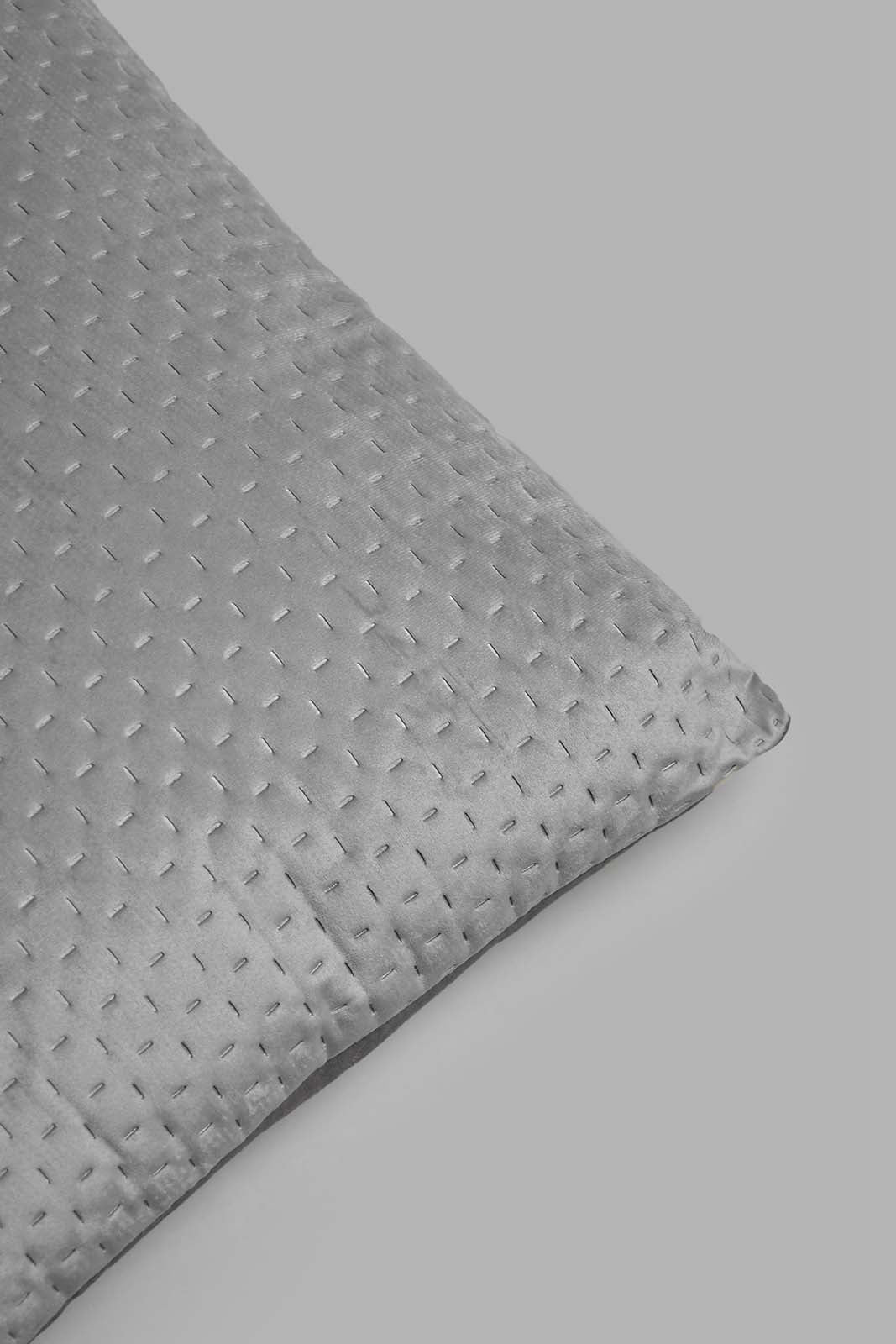 Redtag-Grey-Velvet-Cushion-Cushions-Home-Bedroom-