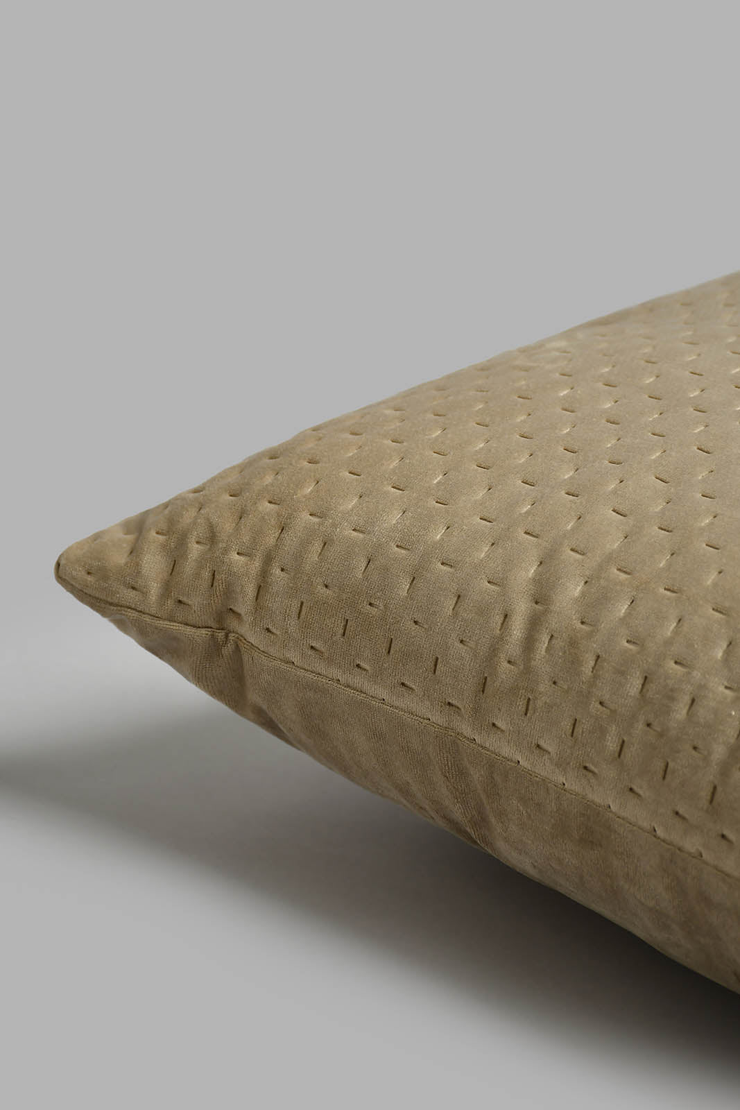 Redtag-Beige-Velvet-Cushion-Cushions-Home-Bedroom-