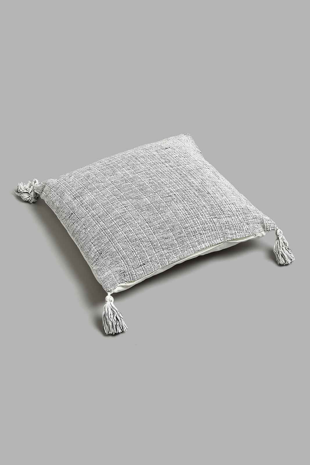 Redtag-Grey-Woven-Cushion-BED-PHANTASMAGORIA-3,-Colour:Grey,-Filter:Home-Bedroom,-HMW-BED-Cushions,-New-In,-New-In-HMW-BED,-Non-Sale,-Section:Homewares,-W21B-Home-Bedroom-