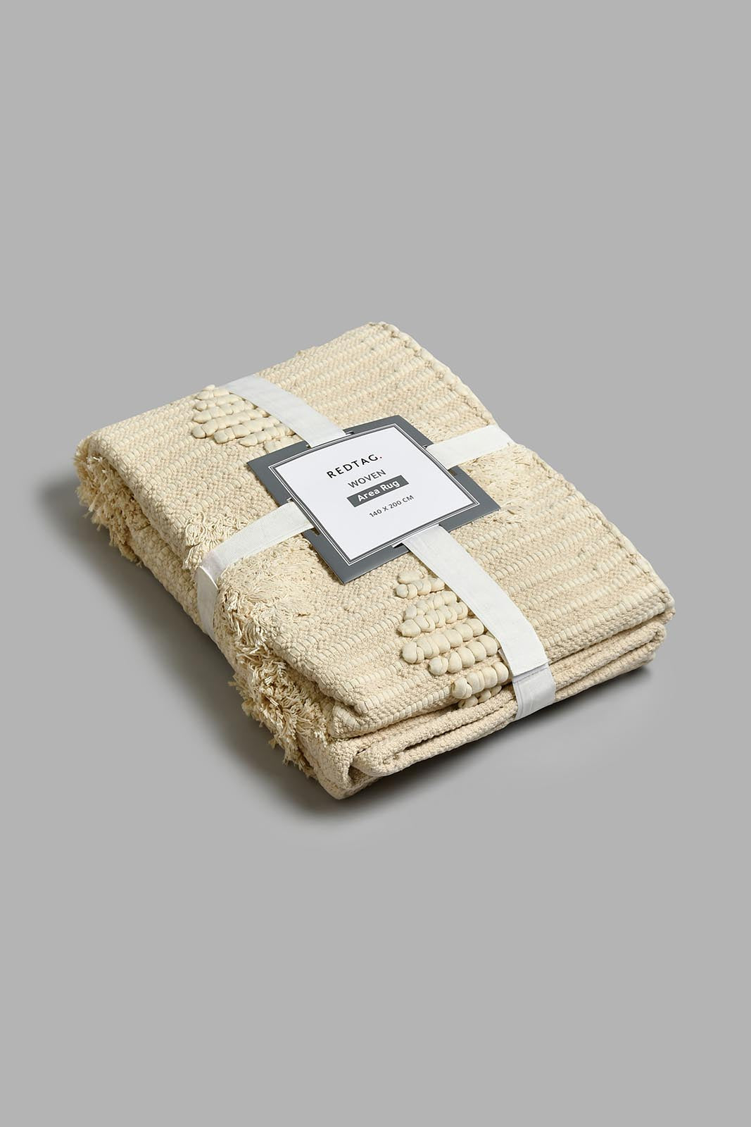 Redtag-Cream-Self-Pattern-Woven-Rug-Rugs-Home-Decor-