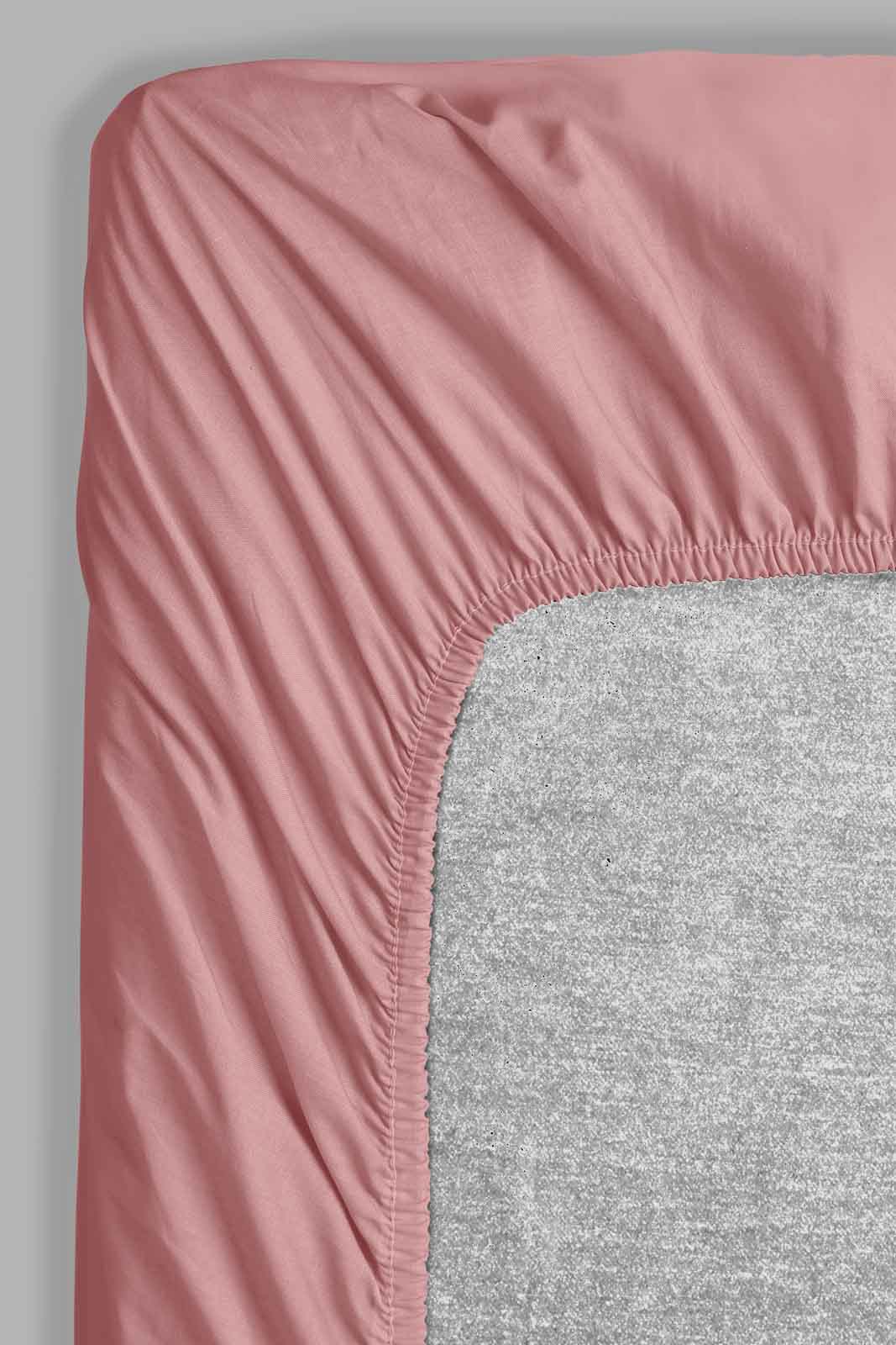 Pink Fitted Sheet (King Size)