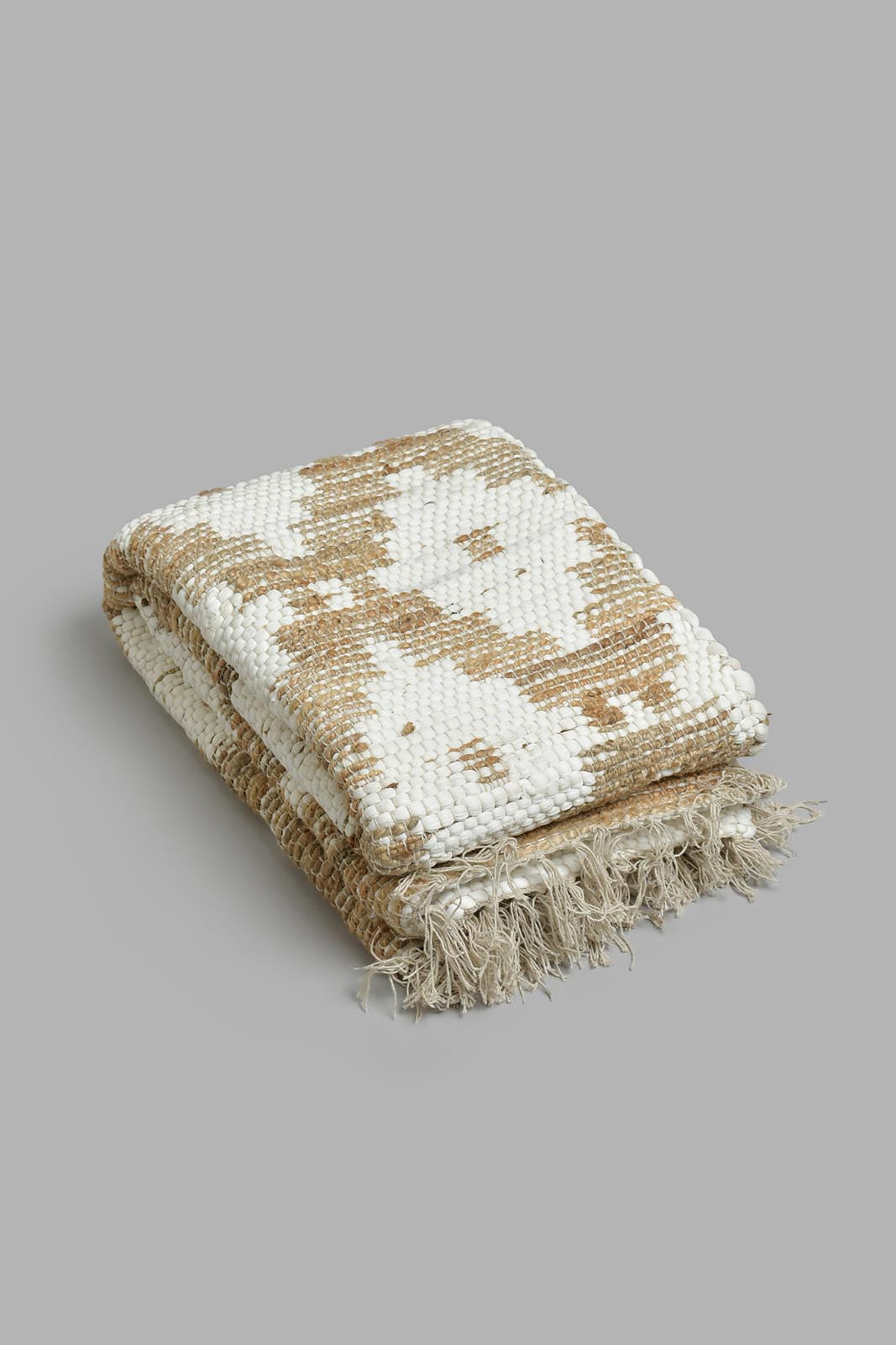 Redtag-Cream-Jute-Diamond-Pattern-Rug-Colour:Cream,-Filter:Home-Decor,-HMW-HOM-Rugs,-HOM-PHANTASMAGORIA-3,-New-In,-New-In-HMW-HOM,-Non-Sale,-S22A,-Section:Homewares-Home-Decor-