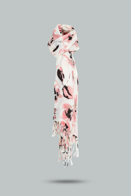 Redtag-White-Floral-Printred-Knitted-Scarfs-Scarves-Women-