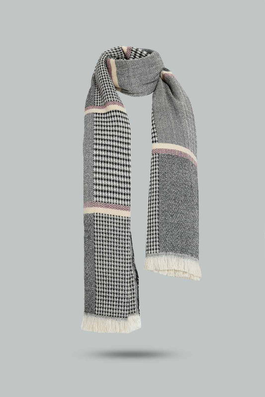 Redtag-Grey-Embellished-Knitted-Scarfs-Scarves-Women-