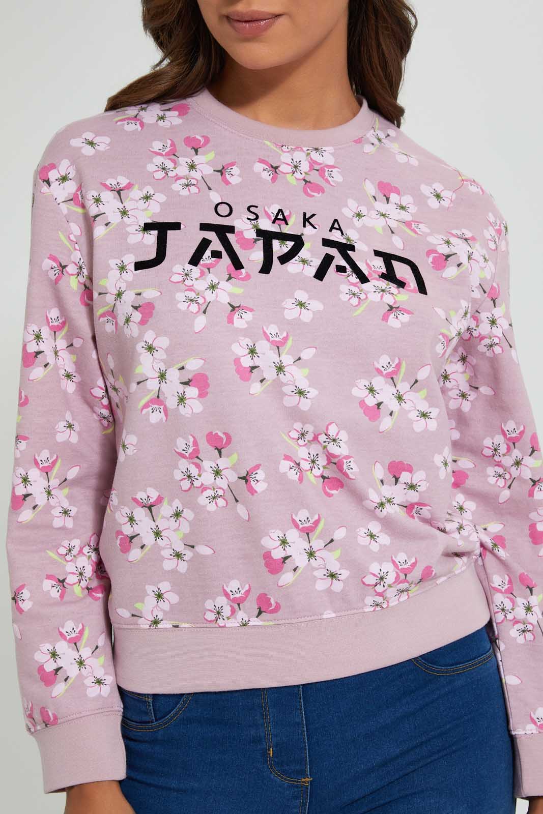 Redtag-Pink-Printed-Lurex-SweaT-Shirt-Sweatshirts-Women's-0