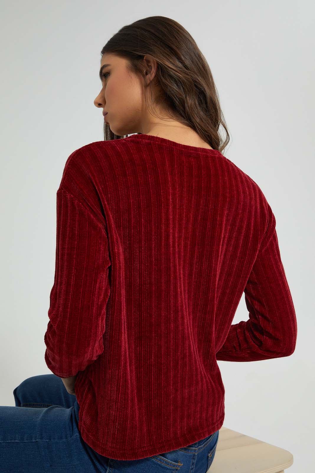 Redtag-Chenille-High-Low-Pullover-Ponchos-Women's-