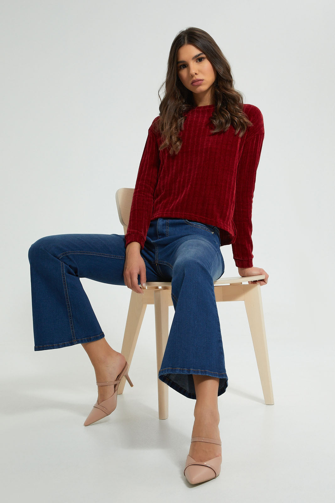 Redtag-Chenille-High-Low-Pullover-Ponchos-Women's-