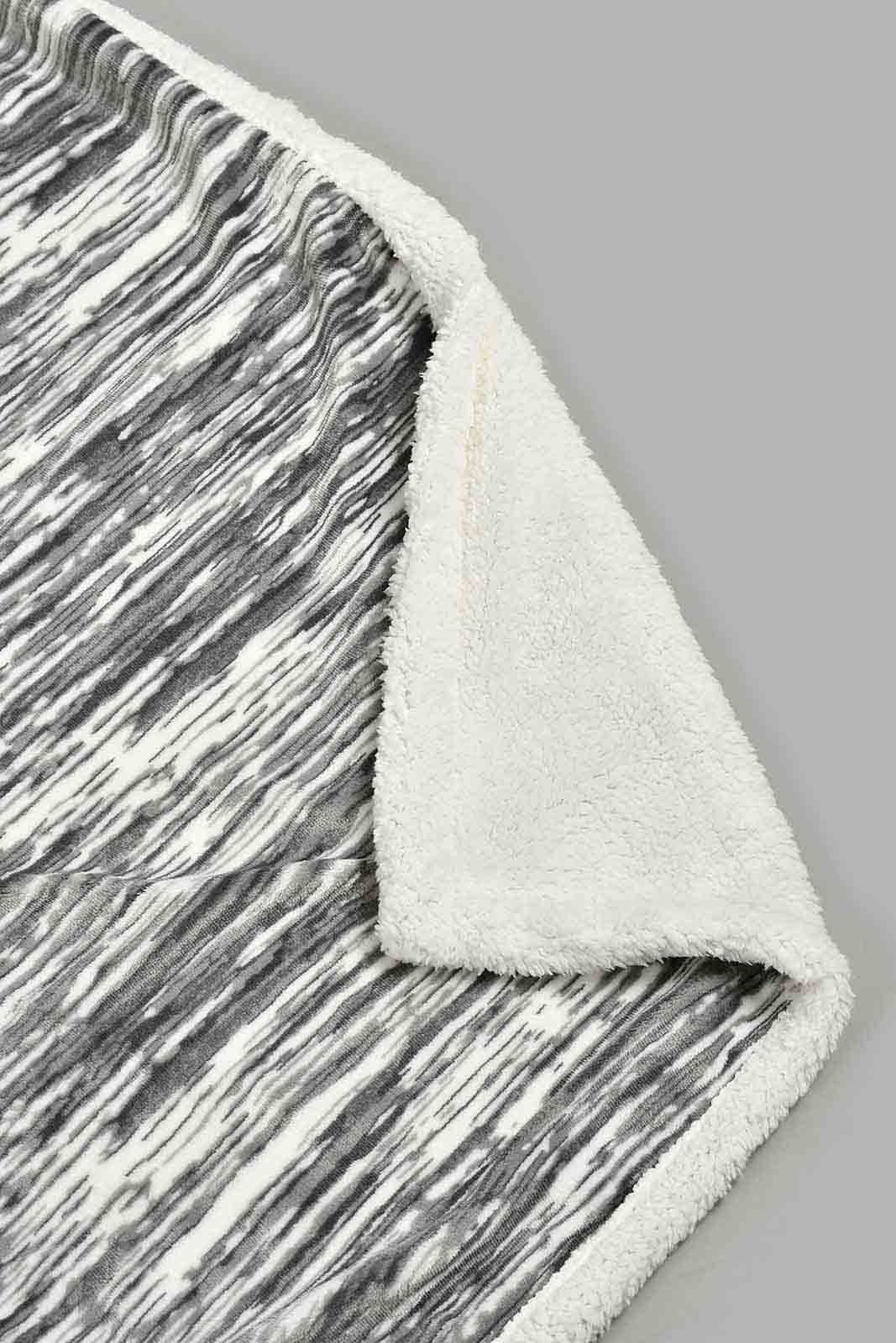 Redtag-Grey-Reversible-Textured-Blanket-(Single-Size)-Blankets-Home-Bedroom-