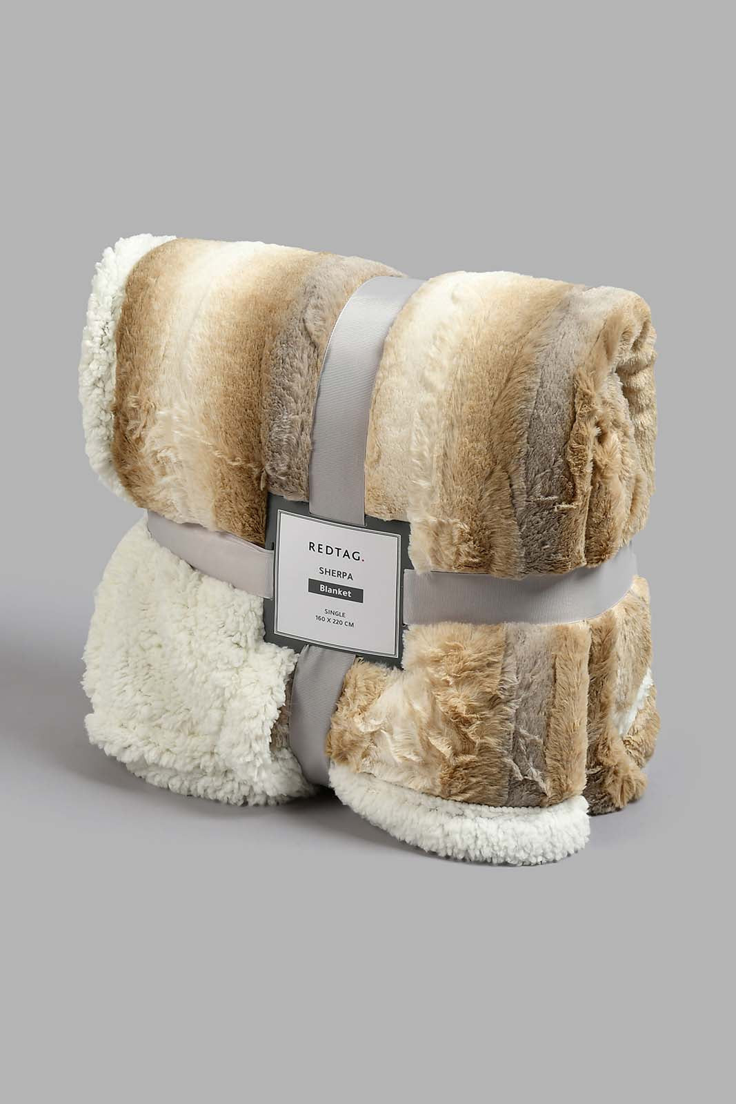 Redtag-Beige-Reversible-Animal-Print-Blanket-(Single-Size)-Blankets-Home-Bedroom-