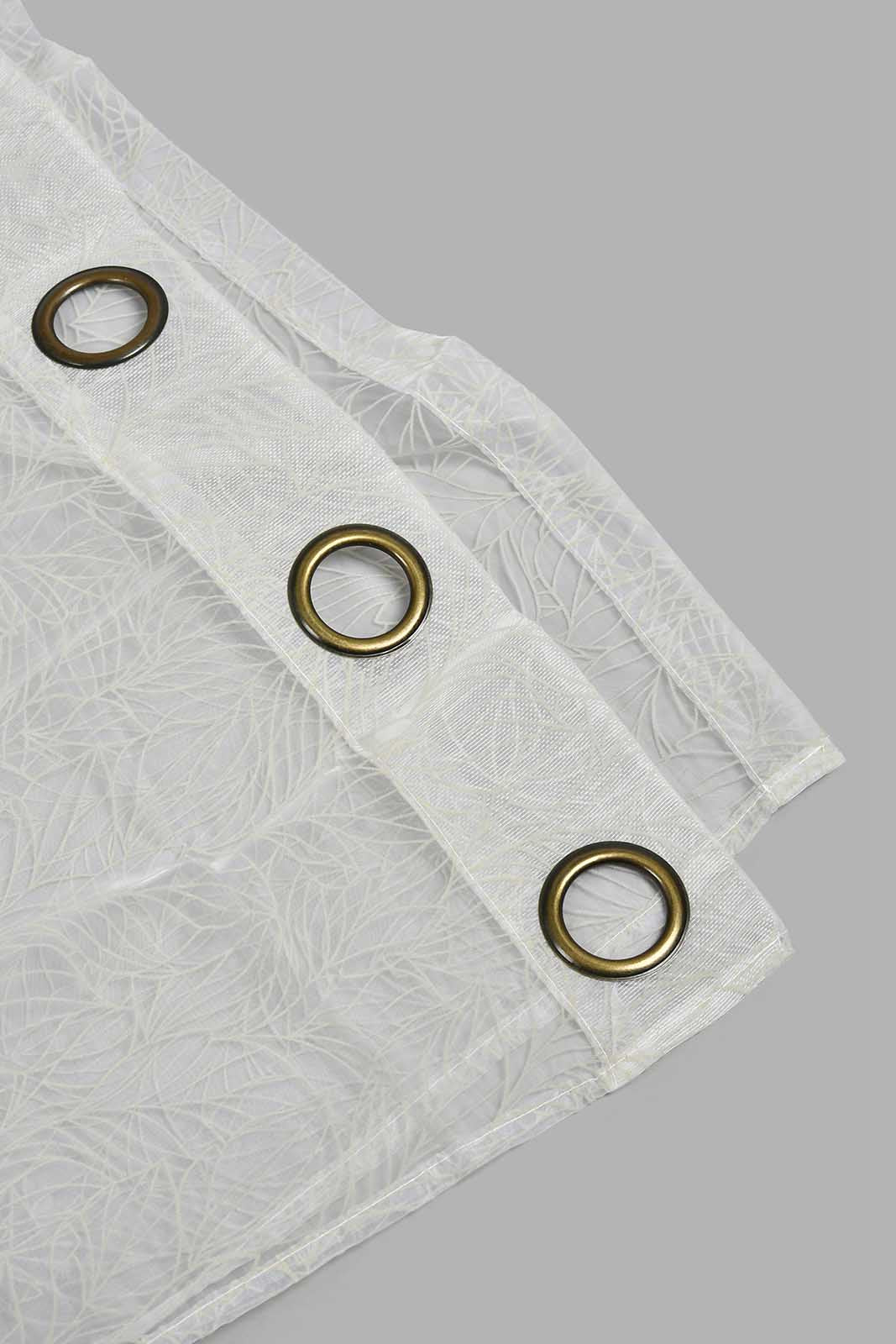 Redtag-Beige-Geometric-Jacquard-&-Sheer-4-Piece-Curtain-Set-Curtains-Home-Bedroom-