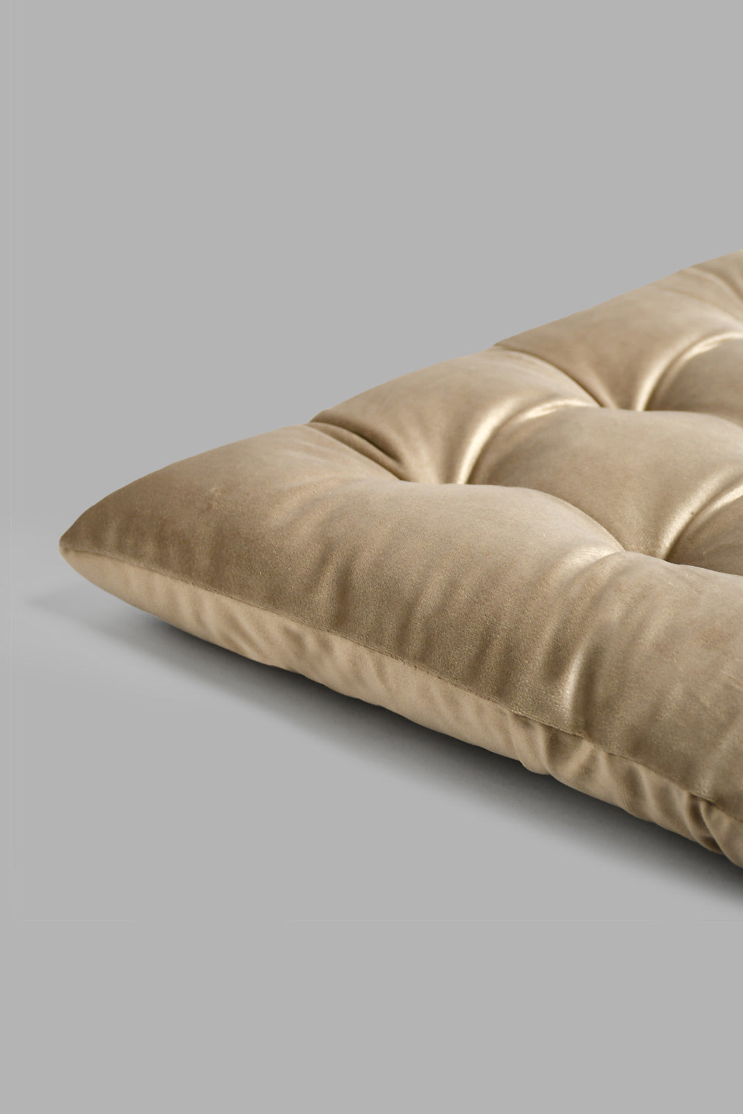 Redtag-Beige-Velvet-Chair-Pad-Chairpads-Home-Bedroom-