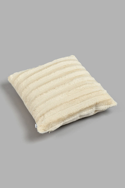 Redtag-Beige-Faux-Fur-Cushion-Cushions-Home-Bedroom-