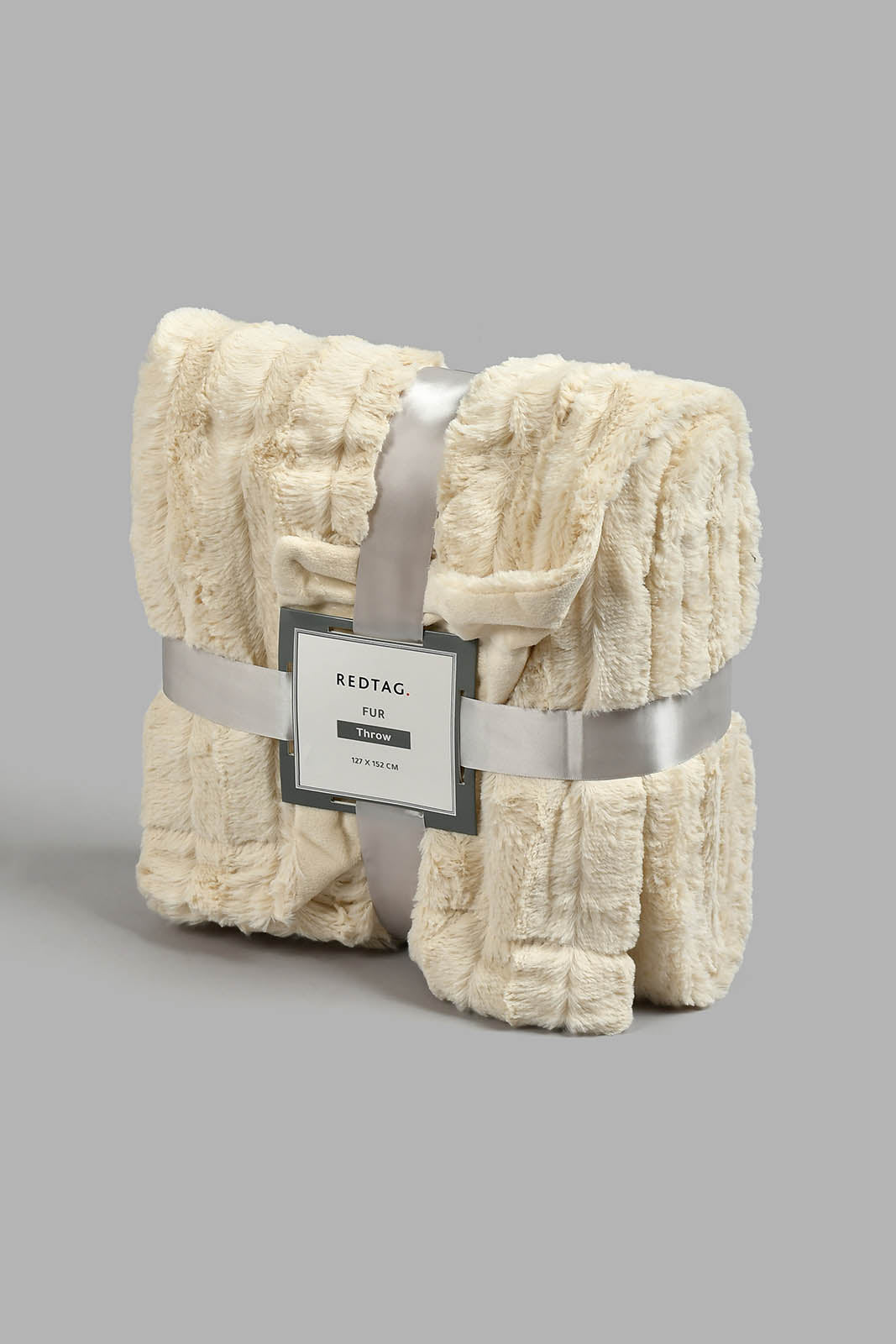 Redtag-Beige-Faux-Fur-Throw-Throws-Home-Bedroom-