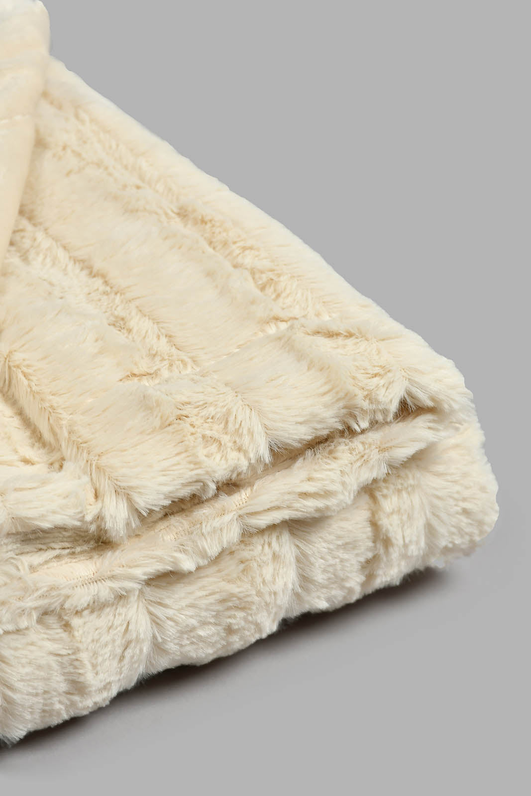 Redtag-Beige-Faux-Fur-Throw-Throws-Home-Bedroom-