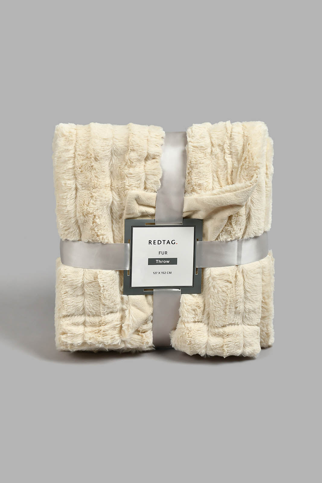 Redtag-Beige-Faux-Fur-Throw-Throws-Home-Bedroom-