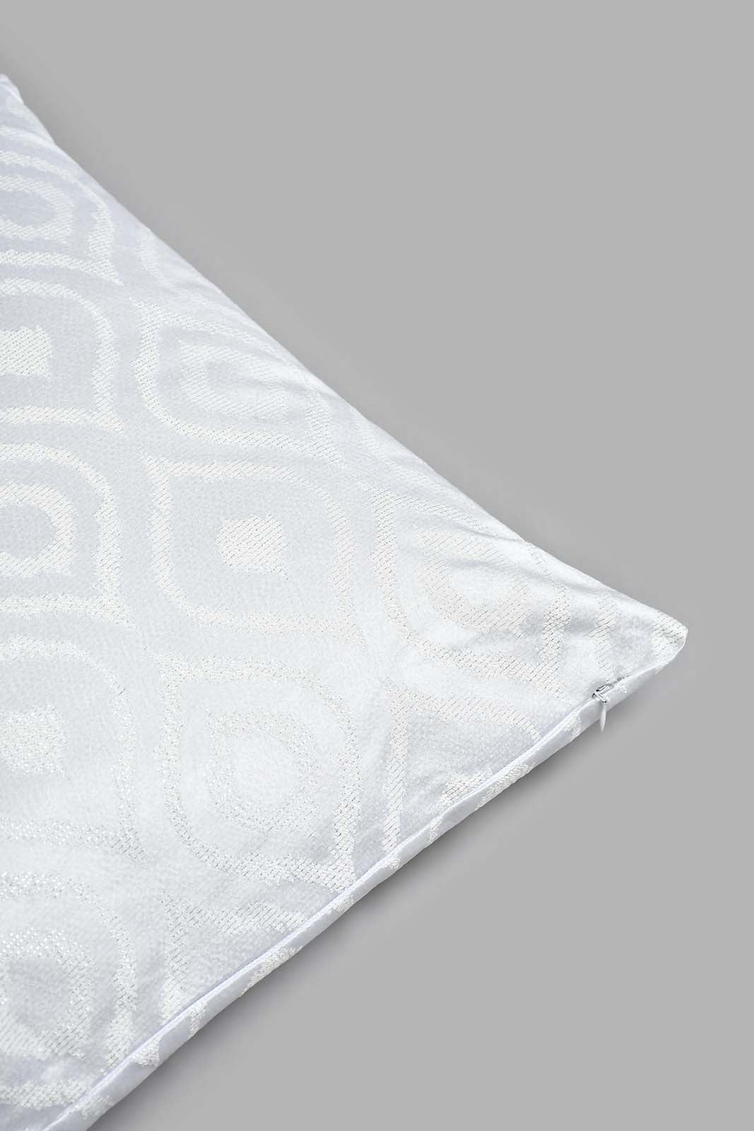Redtag-Ivory-Geometric-Jacquard-Cushion-Cushions-Home-Bedroom-