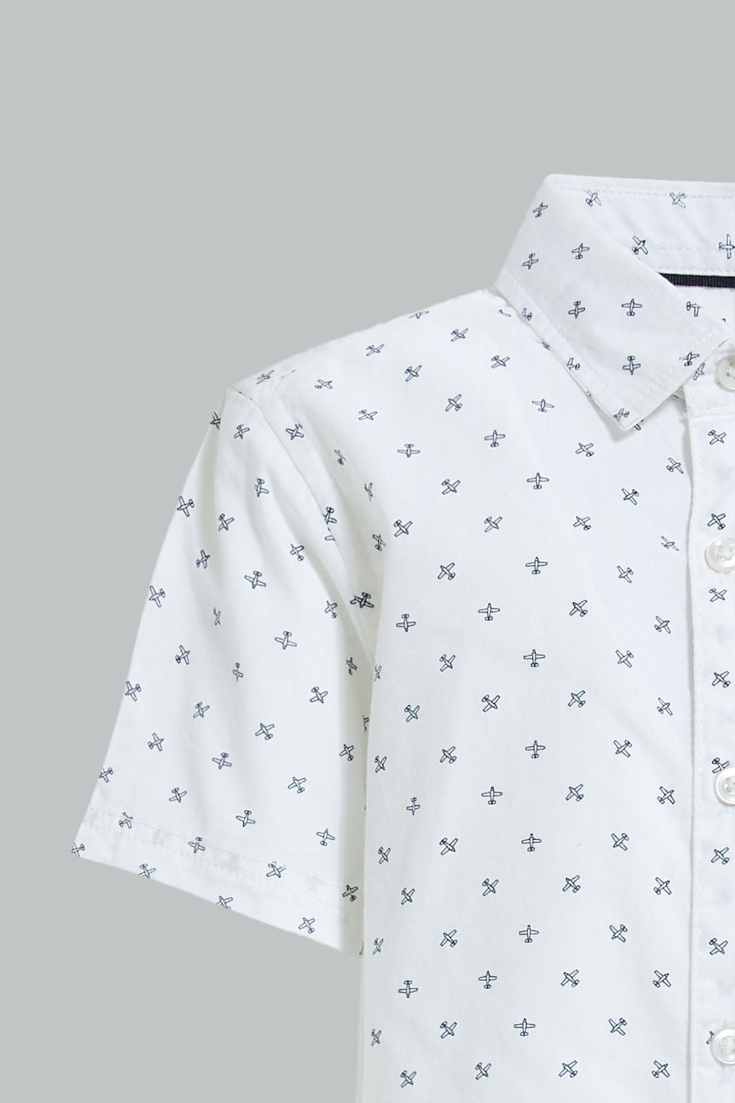 Redtag-White-Plain-Print-Short-Sleeve-Shirt-Boys-Shirts,-Colour:White,-Filter:Boys-(2-to-8-Yrs),-New-In,-New-In-BOY,-Non-Sale,-S22A,-Section:Kidswear-Boys-2 to 8 Years