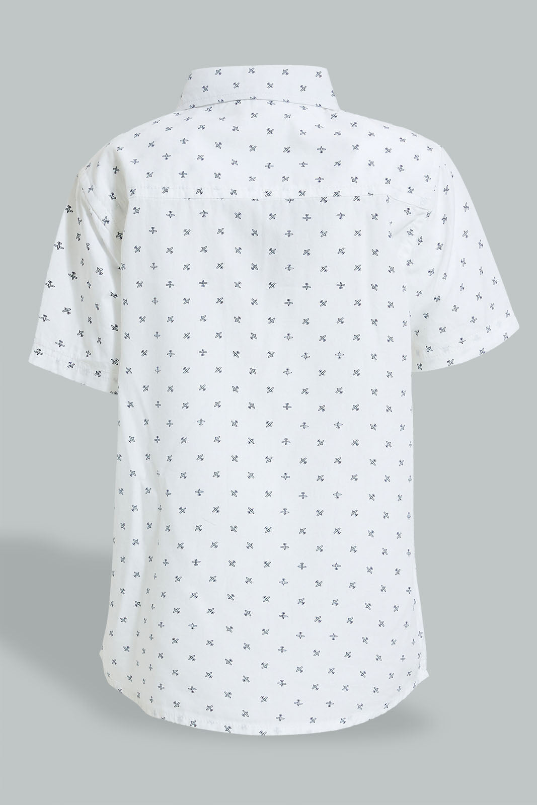 Redtag-White-Plain-Print-Short-Sleeve-Shirt-Boys-Shirts,-Colour:White,-Filter:Boys-(2-to-8-Yrs),-New-In,-New-In-BOY,-Non-Sale,-S22A,-Section:Kidswear-Boys-2 to 8 Years