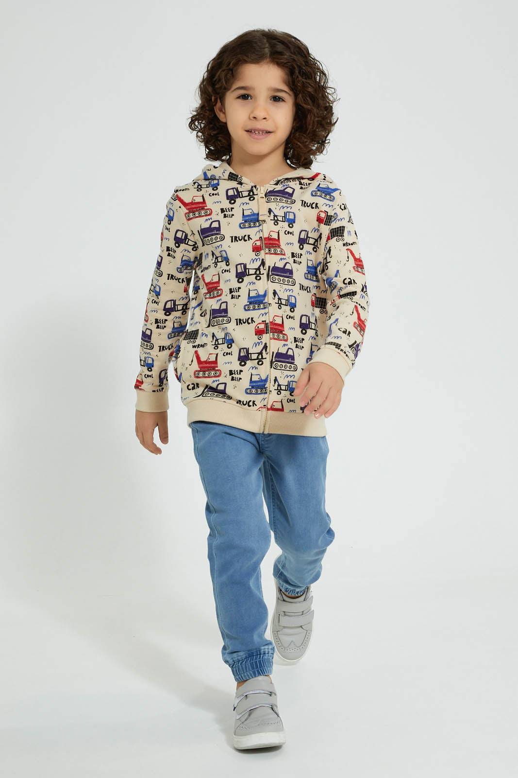 Redtag-Lightwash-Elasticated-Waist-Jogger-Jean-Jeans-Pull-On-Boys-2 to 8 Years
