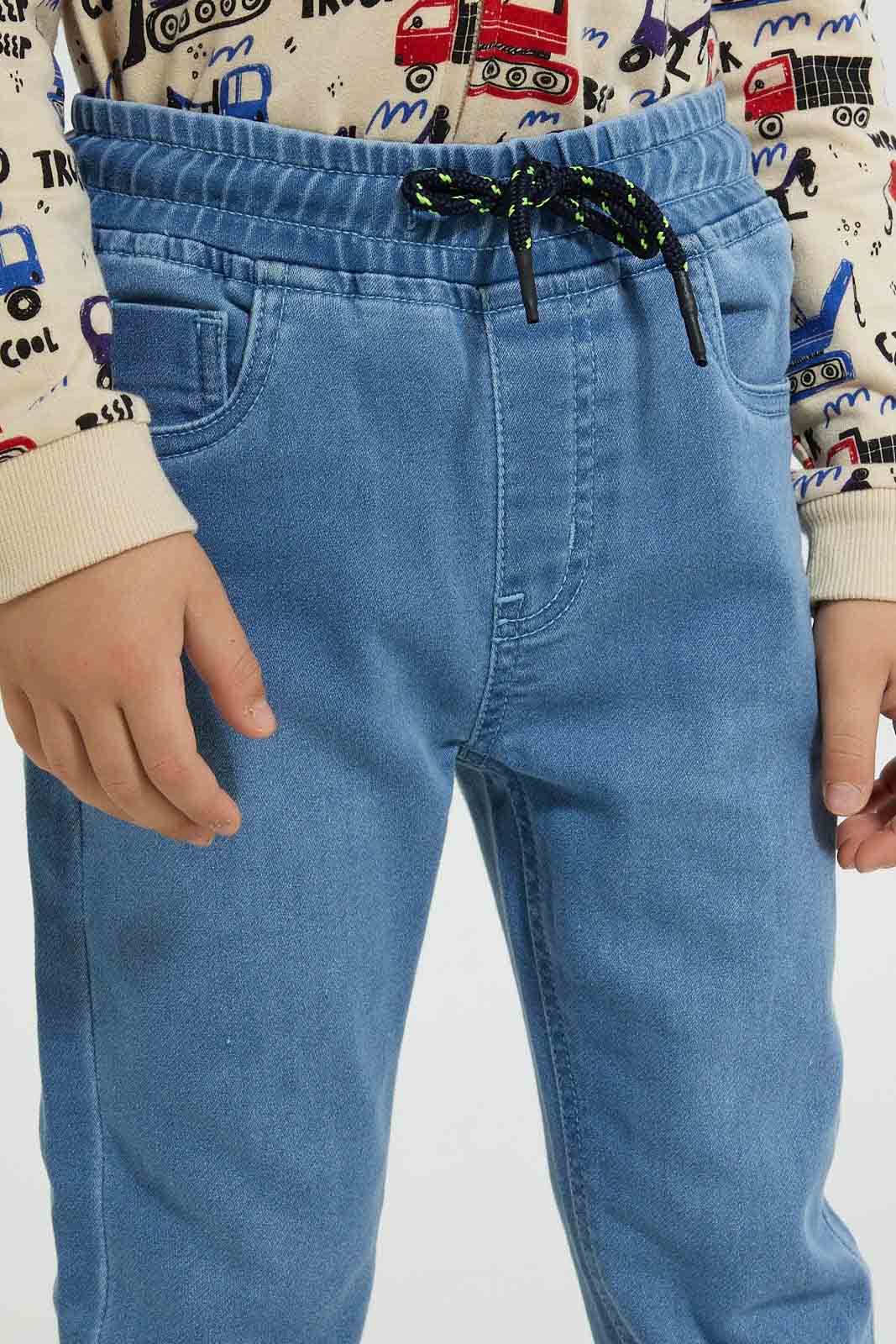 Redtag-Lightwash-Elasticated-Waist-Jogger-Jean-Jeans-Pull-On-Boys-2 to 8 Years