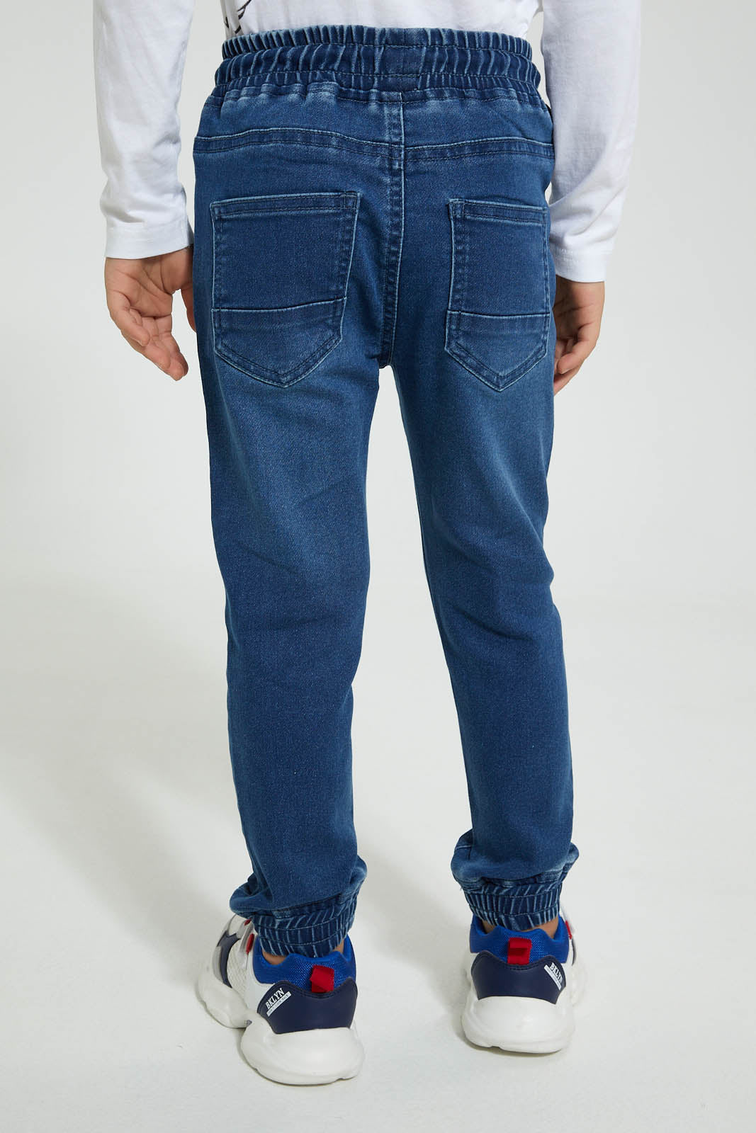 Redtag-Midwash-Elasticated-Waist-Jogger-Jean-Jeans-Pull-On-Boys-2 to 8 Years
