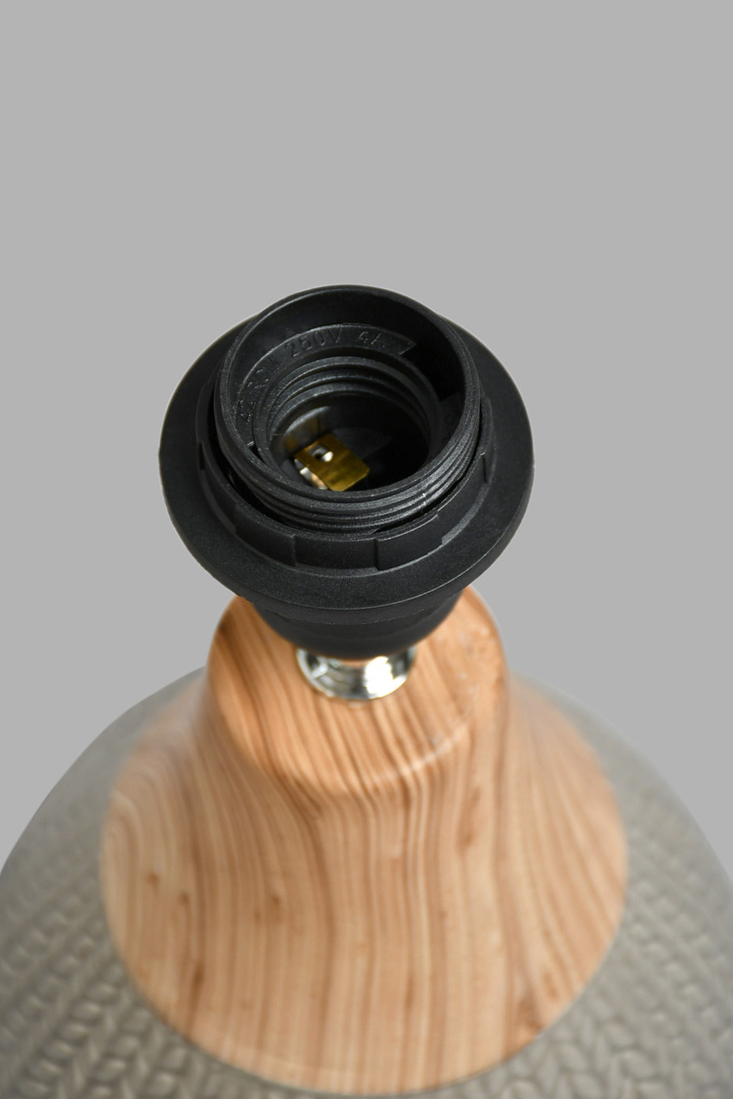 Redtag-Grey-Ceramic-and-Wood-Neck-Table-Lamp-Table-Lamps-Home-Decor-