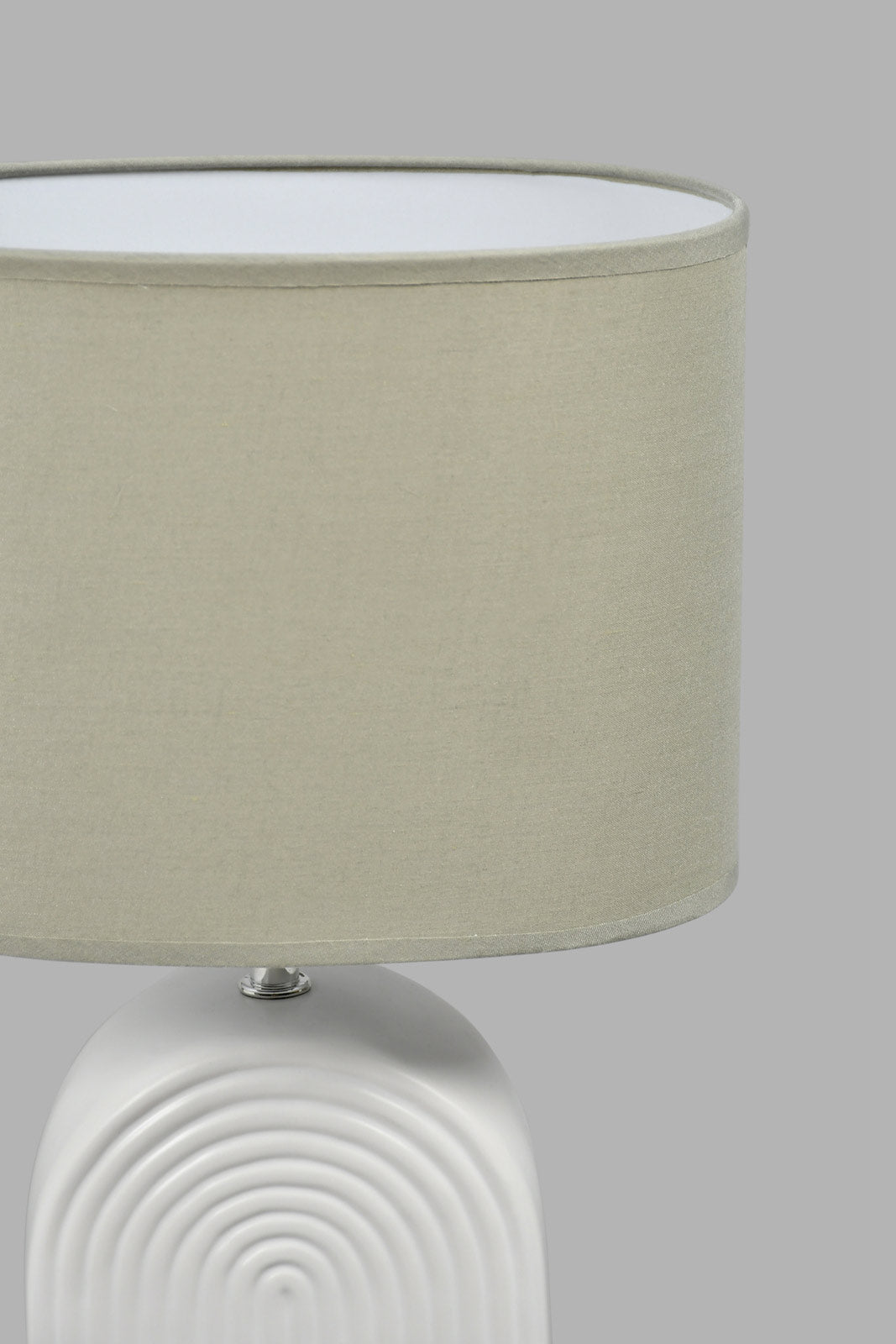 Redtag-White-Ceramic-Ribbed-Base-Table-Lamp-Colour:White,-Filter:Home-Decor,-HMW-HOM-Table-Lamps,-New-In,-New-In-HMW-HOM,-Non-Sale,-S22A,-Section:Homewares-Home-Decor-