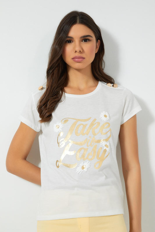 White Take It Easy T-Shirt