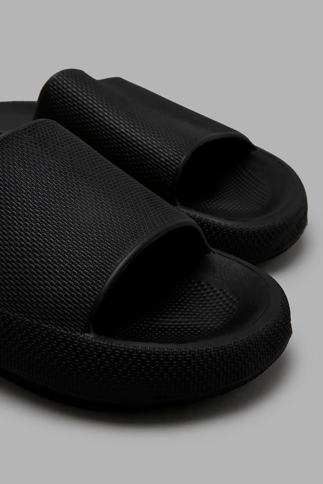 Redtag-Black-Moulded-Platform-Slide-Character,-Colour:Black,-Filter:Men's-Footwear,-Men-Flip-Flops,-New-In,-New-In-Men-FOO,-Non-Sale,-W21B-Men's-