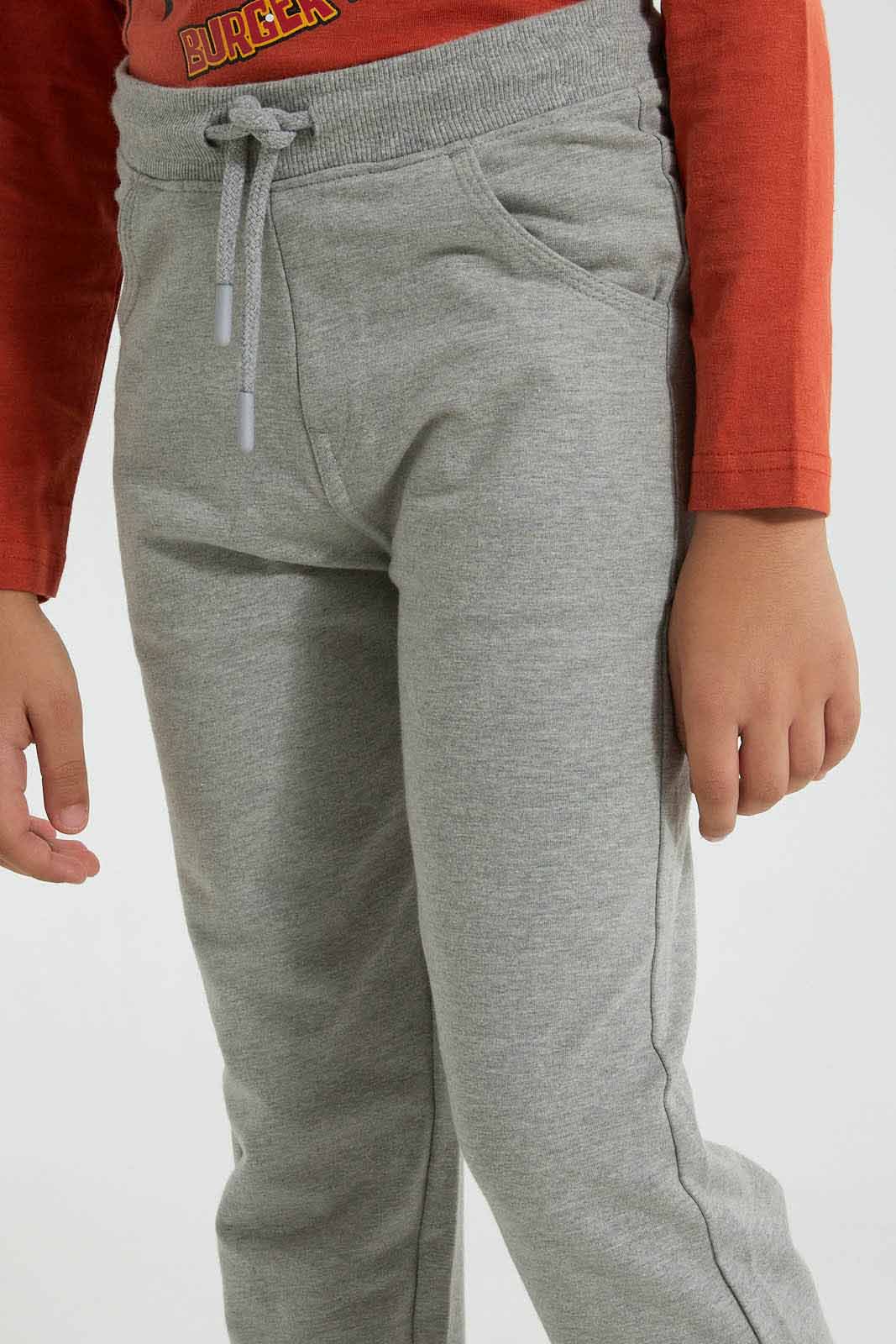 Redtag-Dark-Grey-Stretch-Terry-Pant-Chinos-Boys-2 to 8 Years