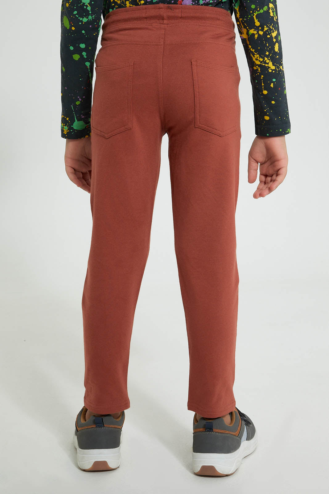 Redtag-Rust-Stretch-Terry-Pant-Chinos-Boys-2 to 8 Years