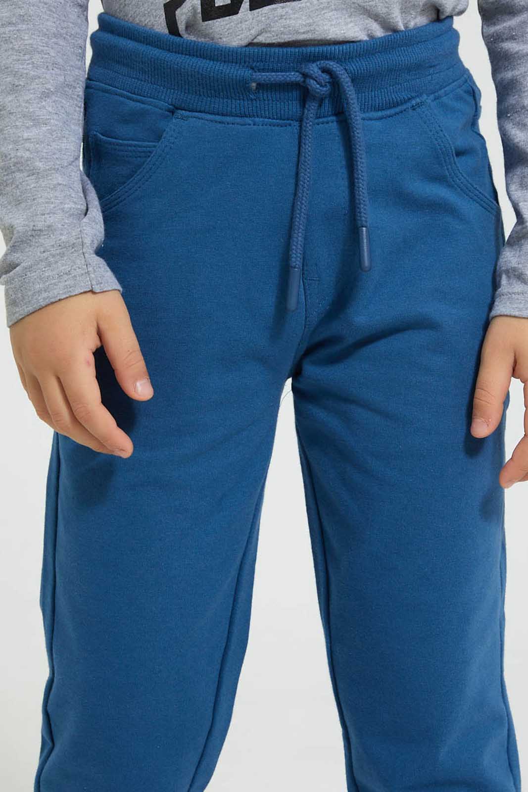 Redtag-Blue-Terry-Pant-Chinos-Boys-2 to 8 Years