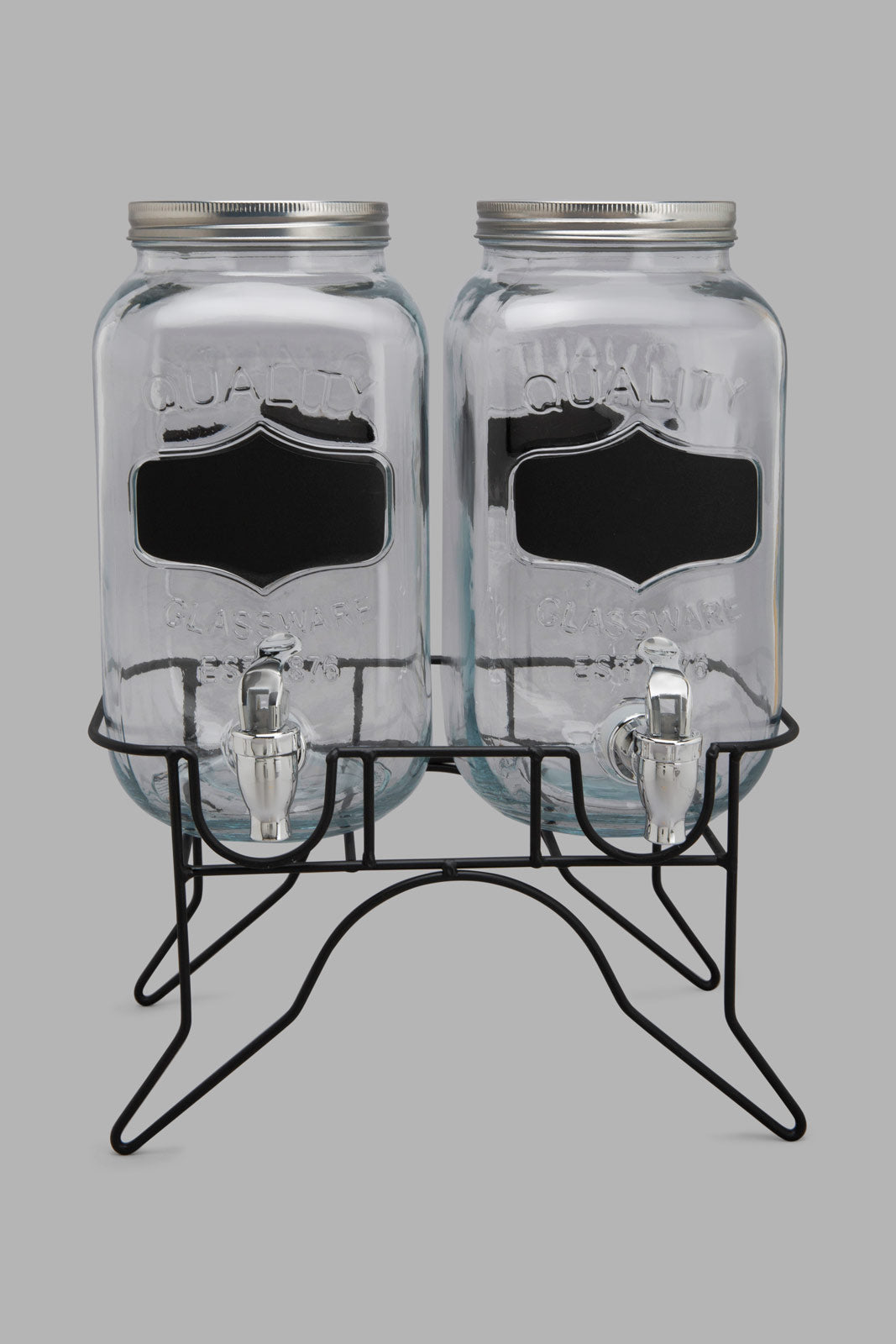 Redtag-Clear-Beverage-Dispenser-With-Stand-(2-Piece)-Beverage-Dispenser-Home-Dining-
