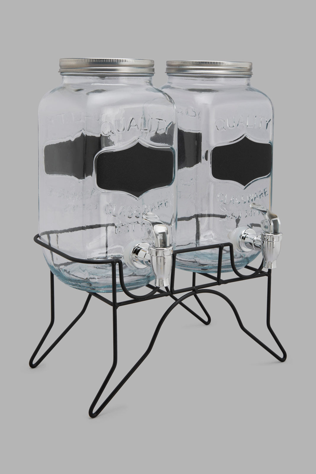 Redtag-Clear-Beverage-Dispenser-With-Stand-(2-Piece)-Beverage-Dispenser-Home-Dining-