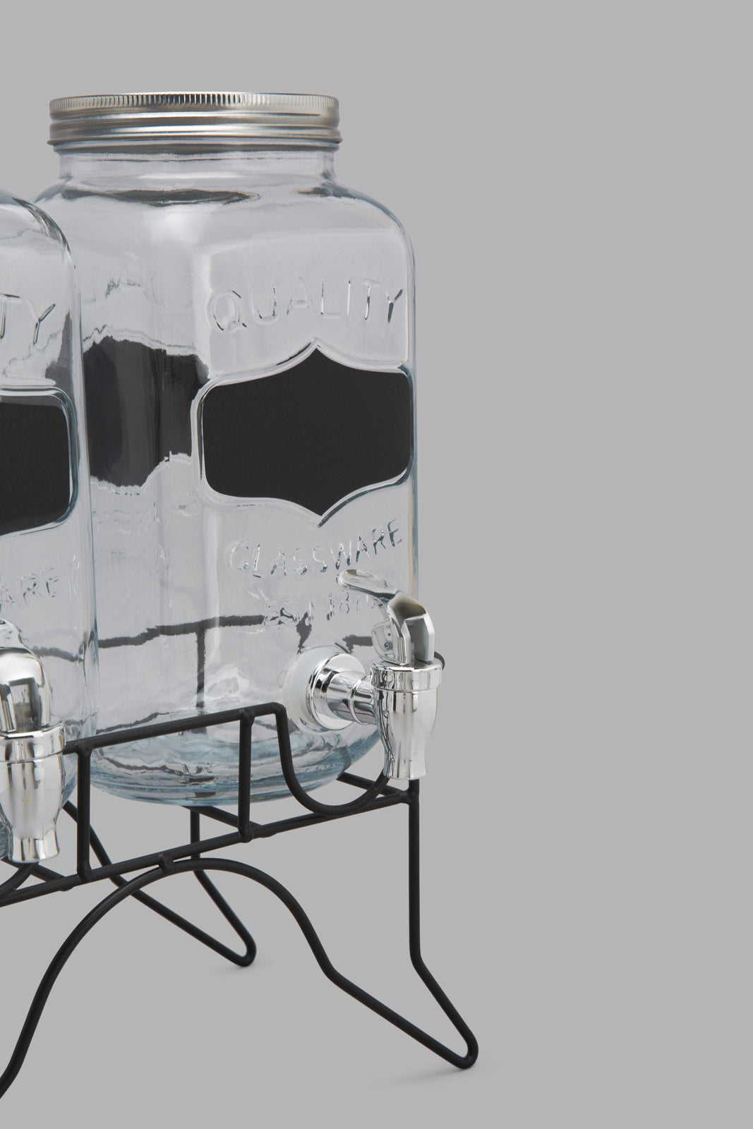 Redtag-Clear-Beverage-Dispenser-With-Stand-(2-Piece)-Beverage-Dispenser-Home-Dining-