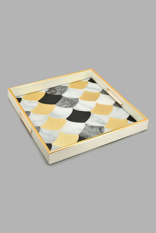 Redtag-Gold-Geomatic-Square-Tray-Trays-Home-Dining-