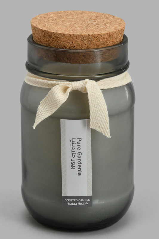 Redtag-Pure-Gardenia-Glass-Jar-Candle-With-Cork-Lid-Candles-Home-Decor-