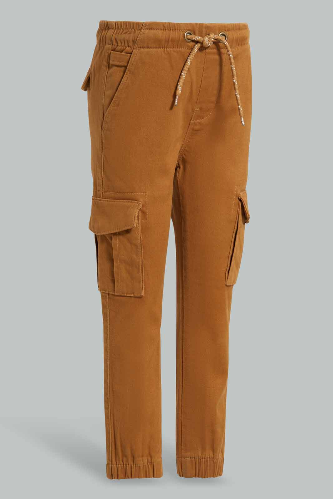 Redtag-Tan-Cargo-Jogger-For-Boys-BOY-Trousers,-Category:Trousers,-Colour:Tan,-Filter:Boys-(2-to-8-Yrs),-Non-Sale,-S22B,-Section:Boys-(0-to-14Yrs)-Boys-2 to 8 Years