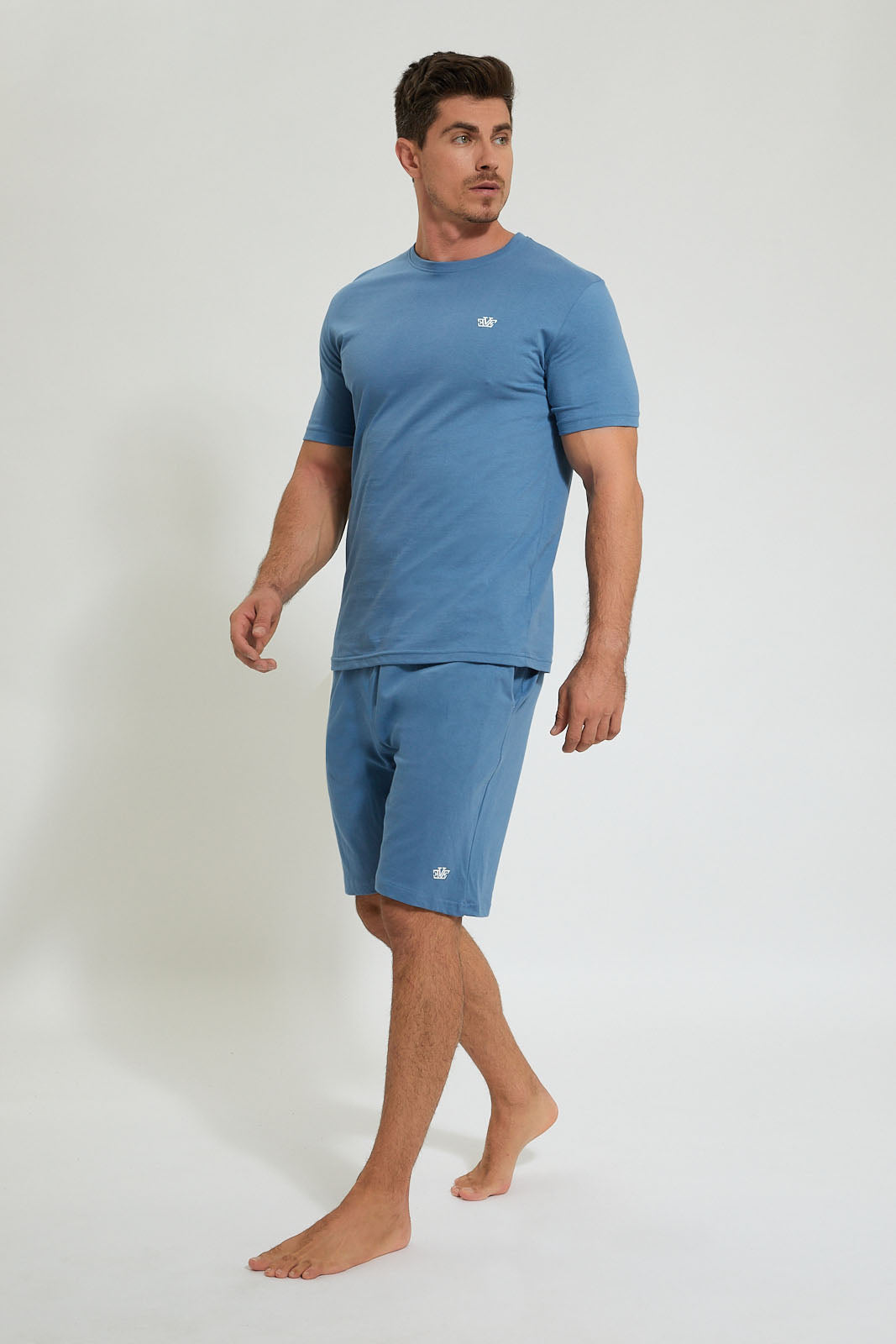 Redtag-Blue-Logo-Print-Pyjama-Set-Pyjama-Sets-Men's-
