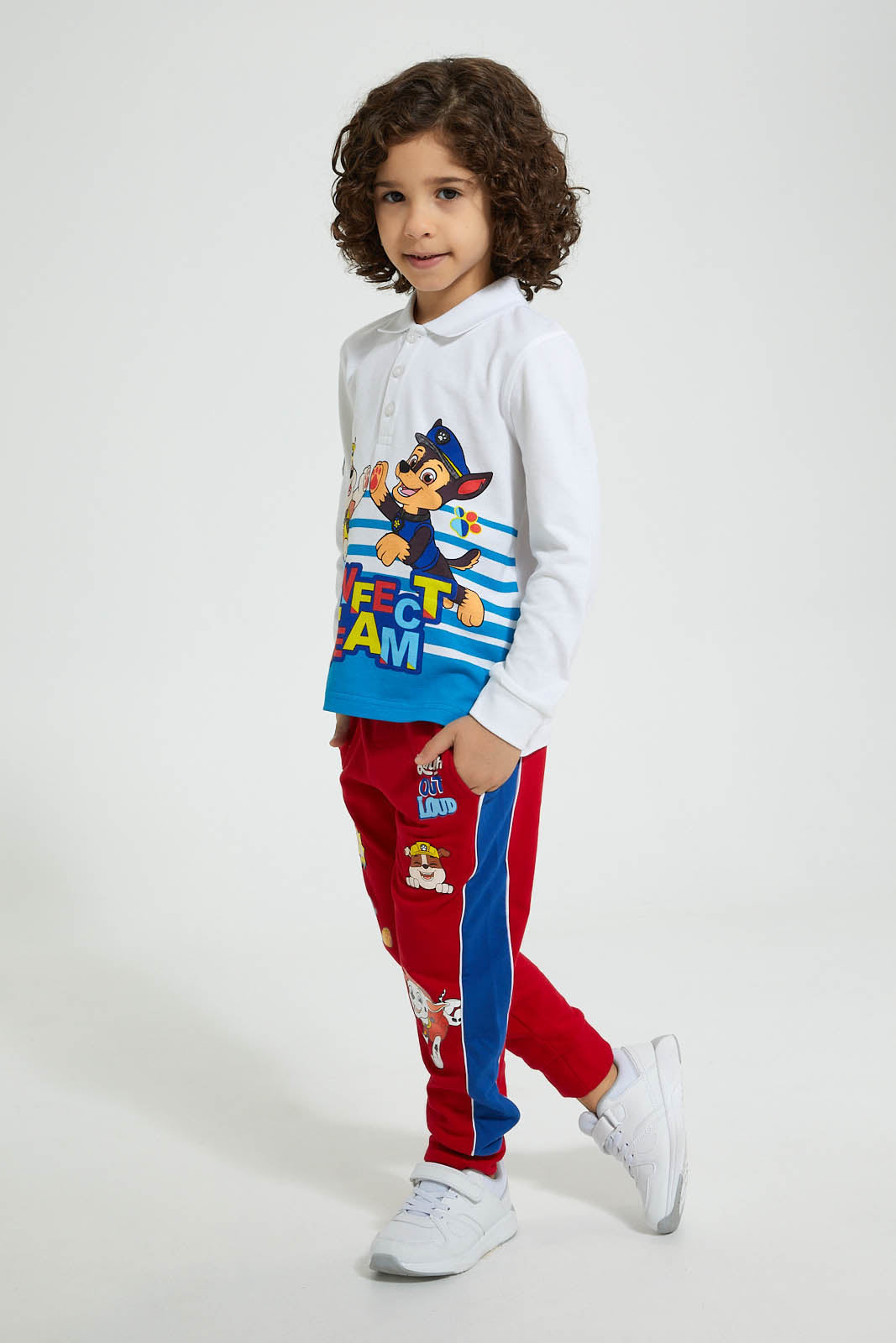 Redtag-White-Paw-Patrol-Polo-Shirt-Polo-Shirts-Boys-2 to 8 Years