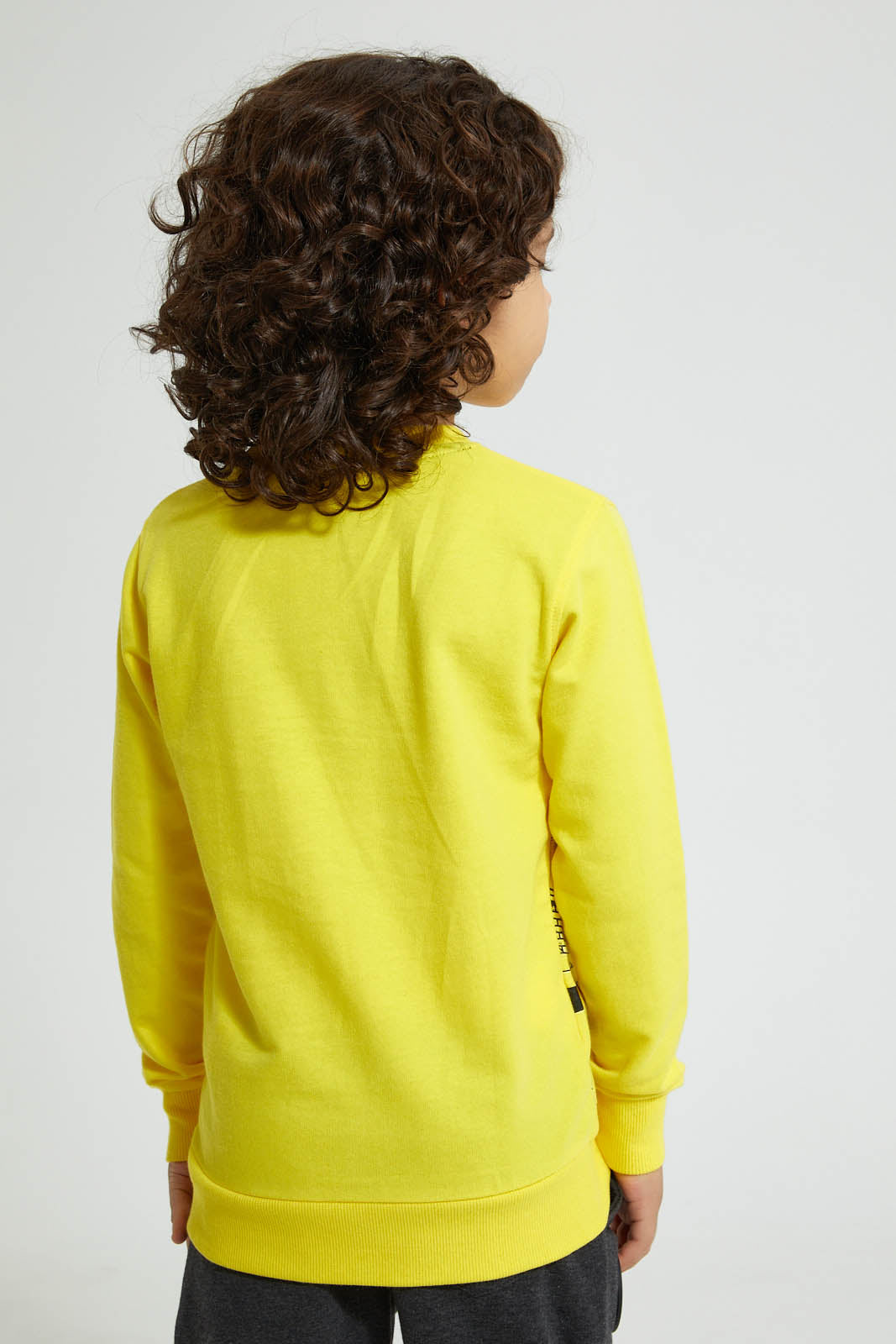 Redtag-Yellow-Batman-Crew-Neck-Sweatshirt-Sweatshirts-Boys-2 to 8 Years