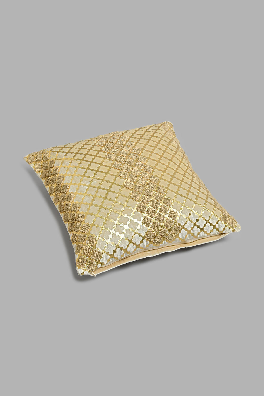 Redtag-Beige-Embellished-Premium-Geometric-Cushion-Cushions-Home-Bedroom-