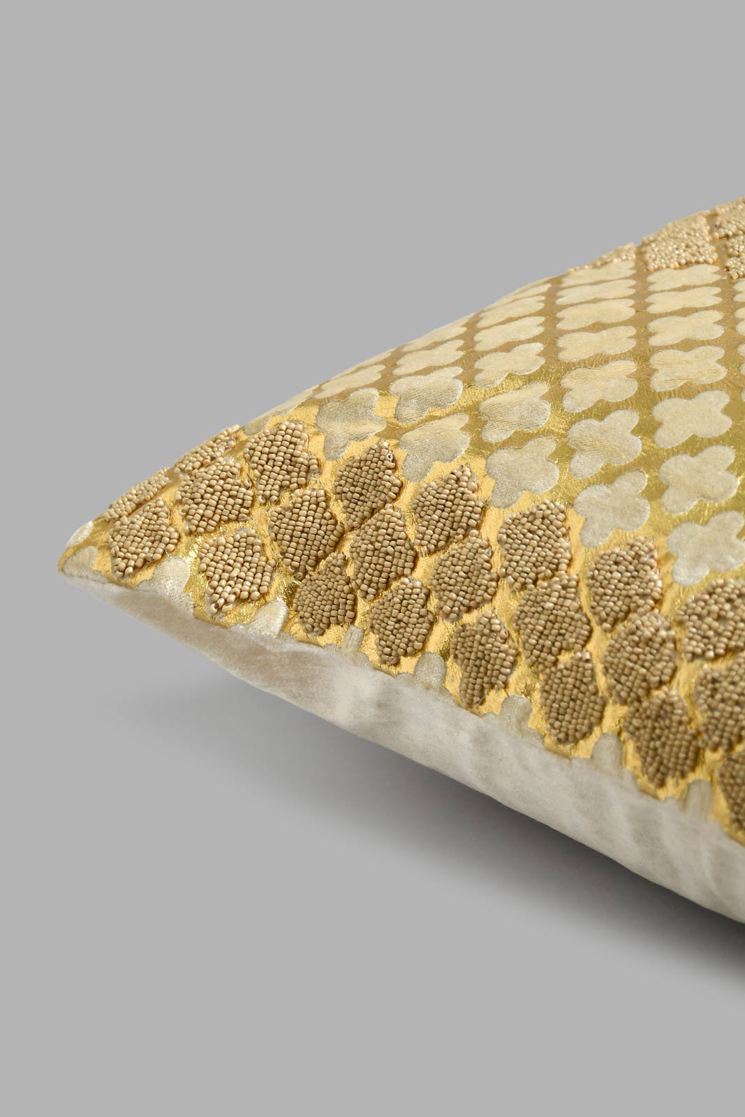 Redtag-Beige-Embellished-Premium-Geometric-Cushion-Cushions-Home-Bedroom-