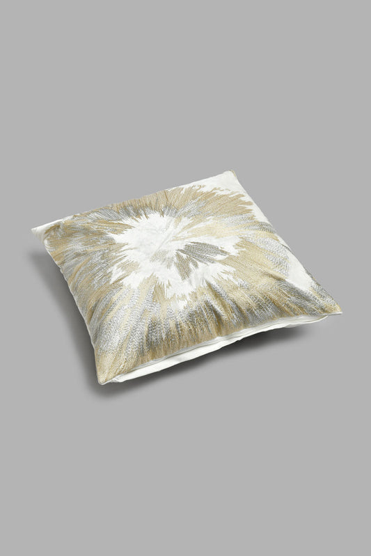 Redtag-Gold-Sun-Rays-Embriodery-Velvet-Cushion-Cushions-Home-Bedroom-