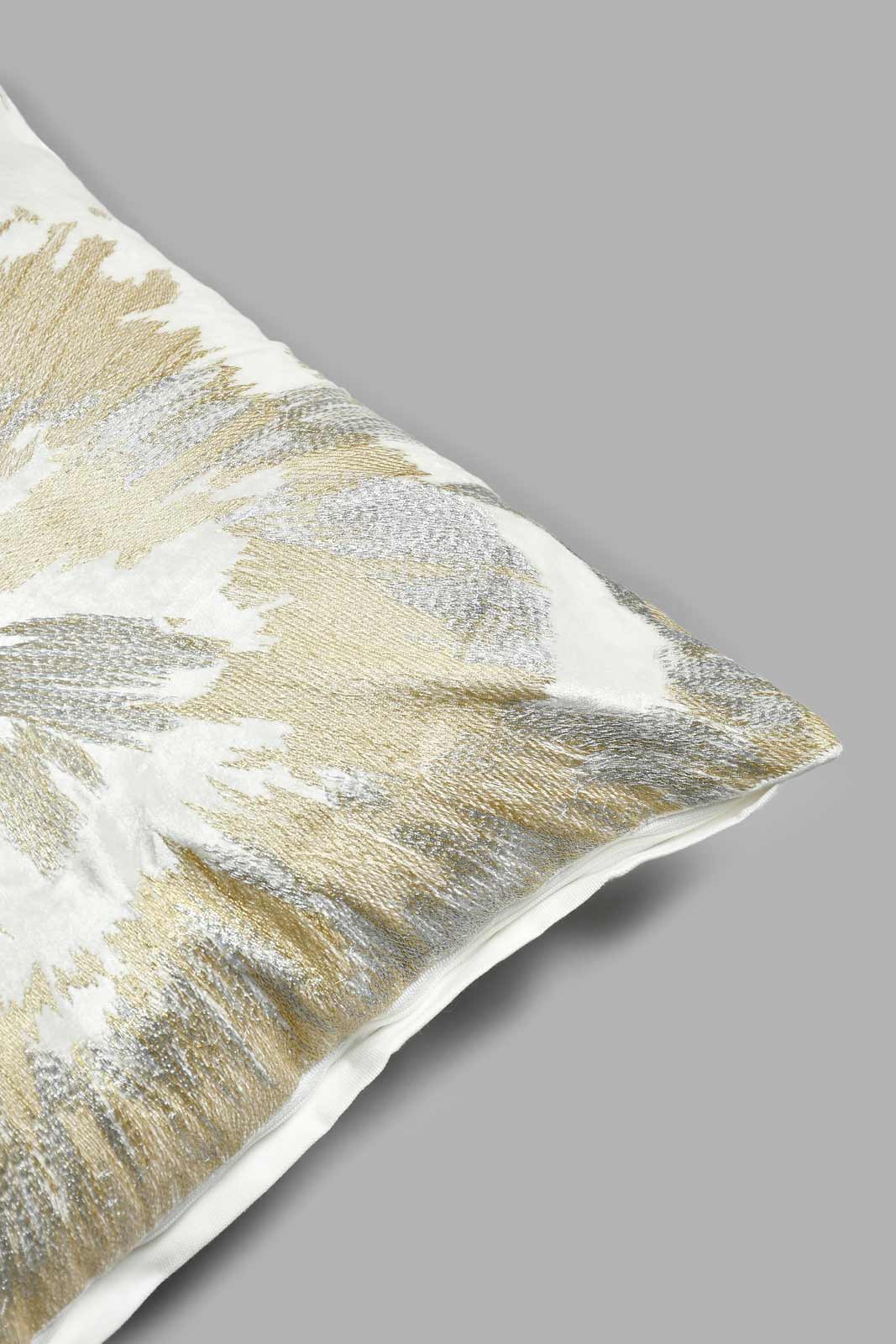 Redtag-Gold-Sun-Rays-Embriodery-Velvet-Cushion-Cushions-Home-Bedroom-