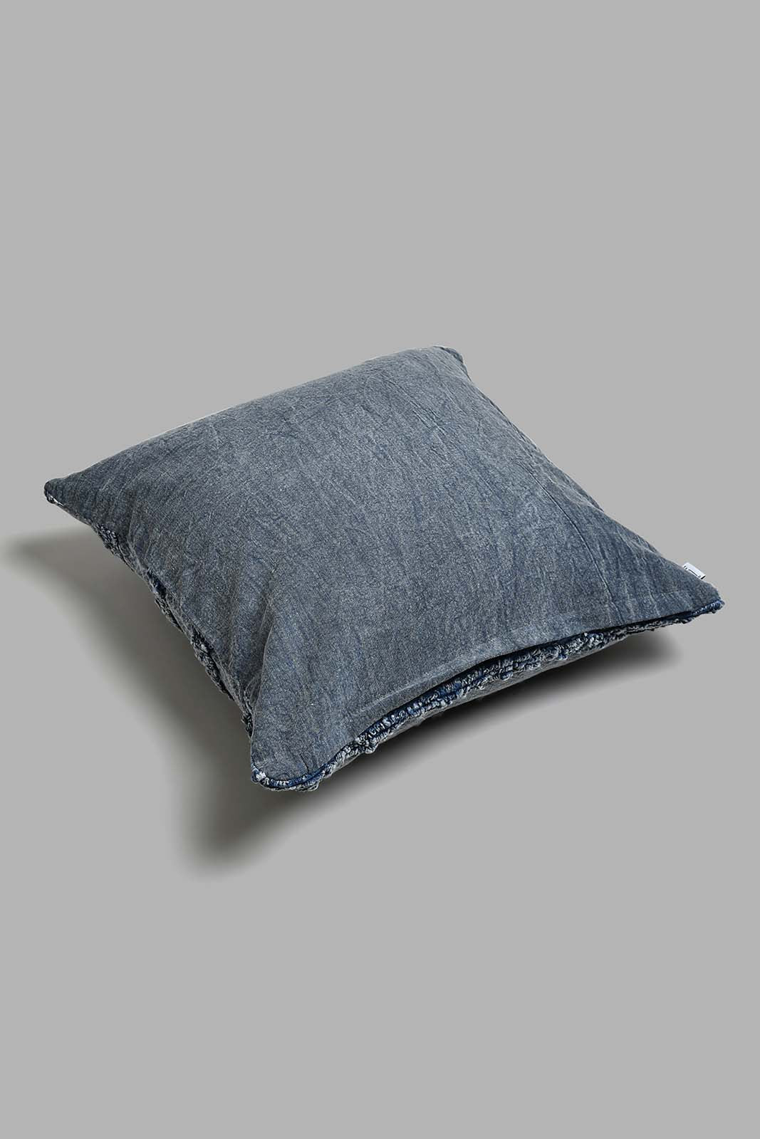 Redtag-Blue-Tuffted-Embroidery-Cushion-BED-PHANTASMAGORIA-2,-Colour:Blue,-Filter:Home-Bedroom,-HMW-BED-Cushions,-New-In,-New-In-HMW-BED,-Non-Sale,-S22A,-Section:Homewares-Home-Bedroom-